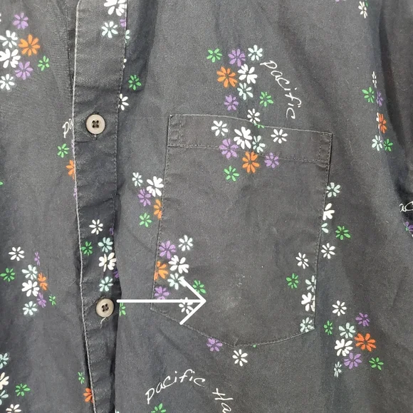 HARLEY-DAVIDSON Men's Navy Floral Aloha Collared Button Down Shirt Size XXL - Picture 13 of 15